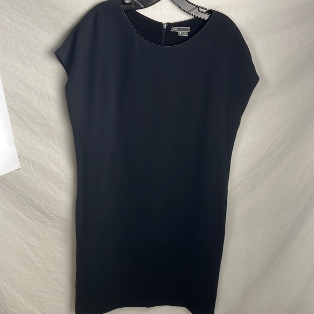 Vince Black Short Sleeve Mini Dress